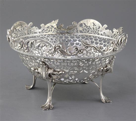 An Edwardian pierced silver bowl, by James Dixon & Sons, 19 oz.